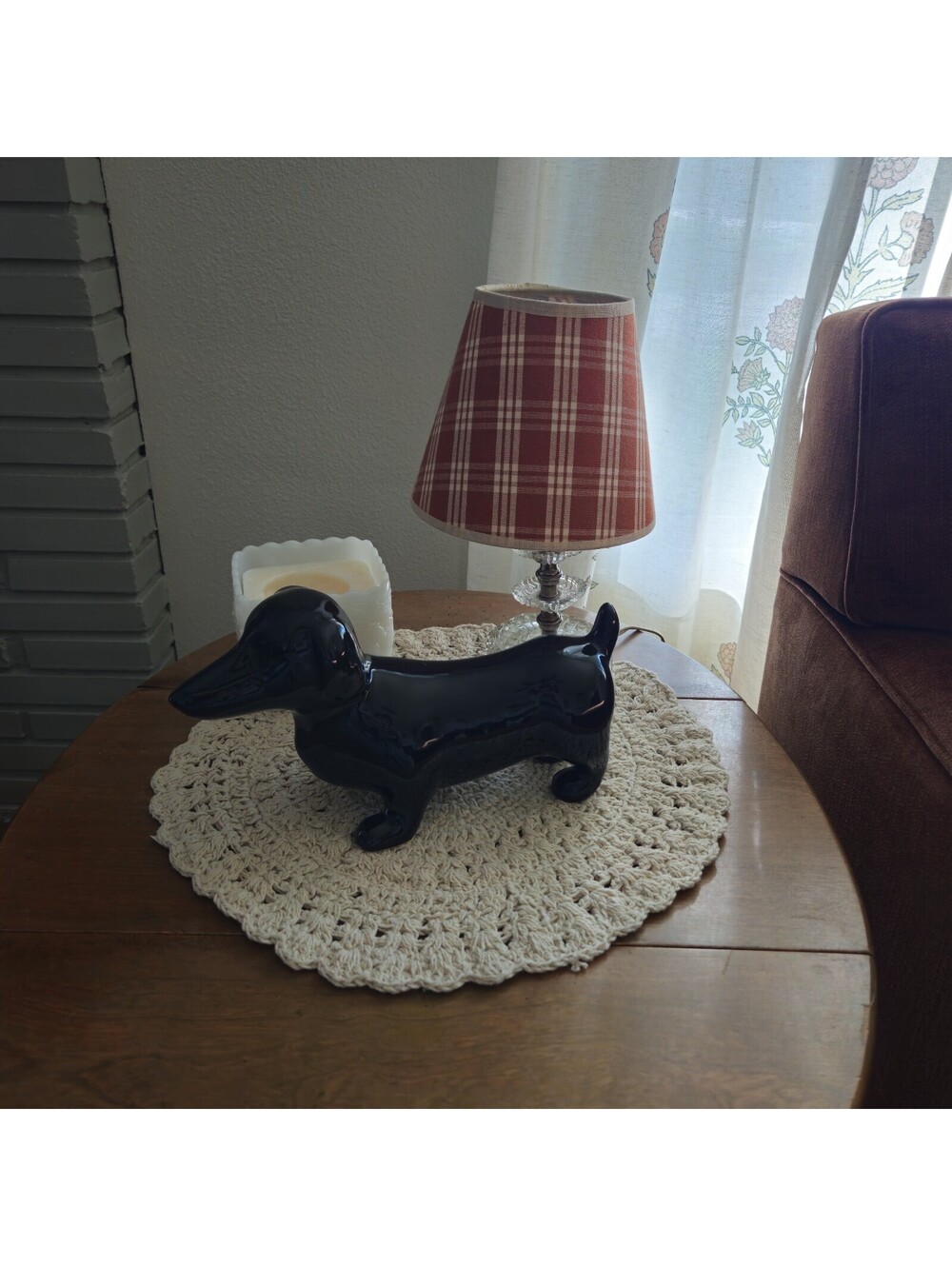 Dachshund Black Ceramic Figurine 11x4x6.5